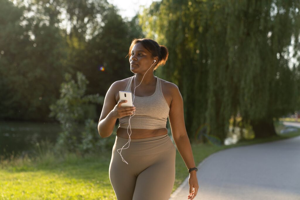 A women walking