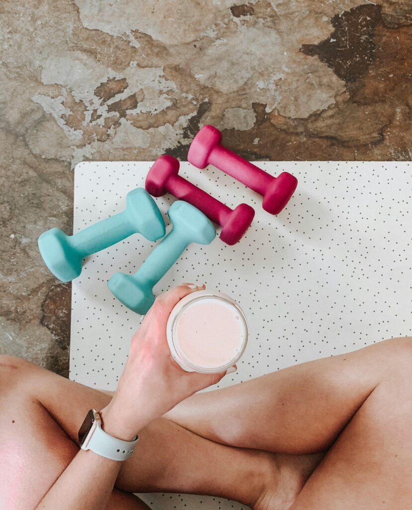 Smoothies and dumbbells